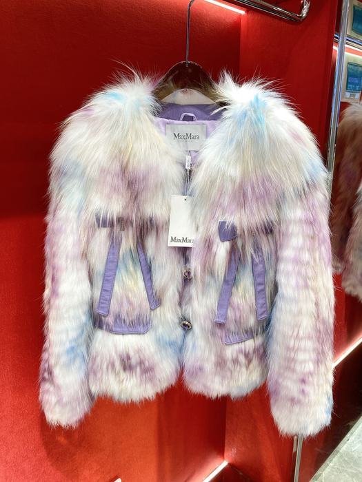 Max-Mara-Women’s-Multicolor-Faux-Fur-Jacket