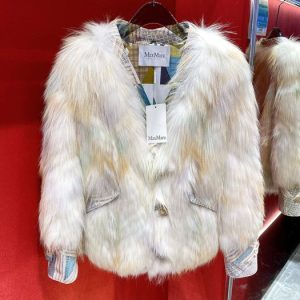 Max-Mara-Iridescent-Faux-Fur-Jacket-in-Multicolor
