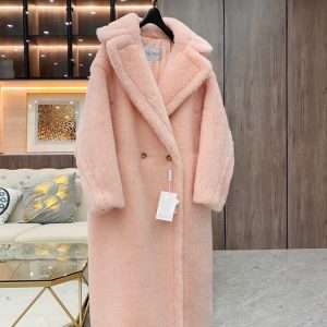 Pink-Faux-Fur-Coat-for-Women-by-Max-Mara