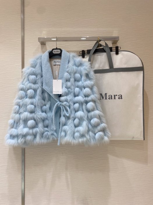 Light-Blue-Faux-Fur-Cape-with-Pom-Poms-by-Miss-Mara