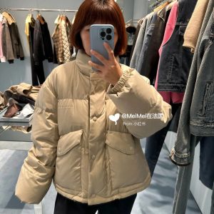 Beige-Puffer-Jacket-with-Pockets-for-Women-Casual-Winter-O