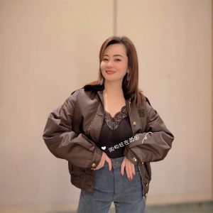 Brown-Faux-Leather-Bomber-Jacket-with-Black-Fur-Collar-for-W