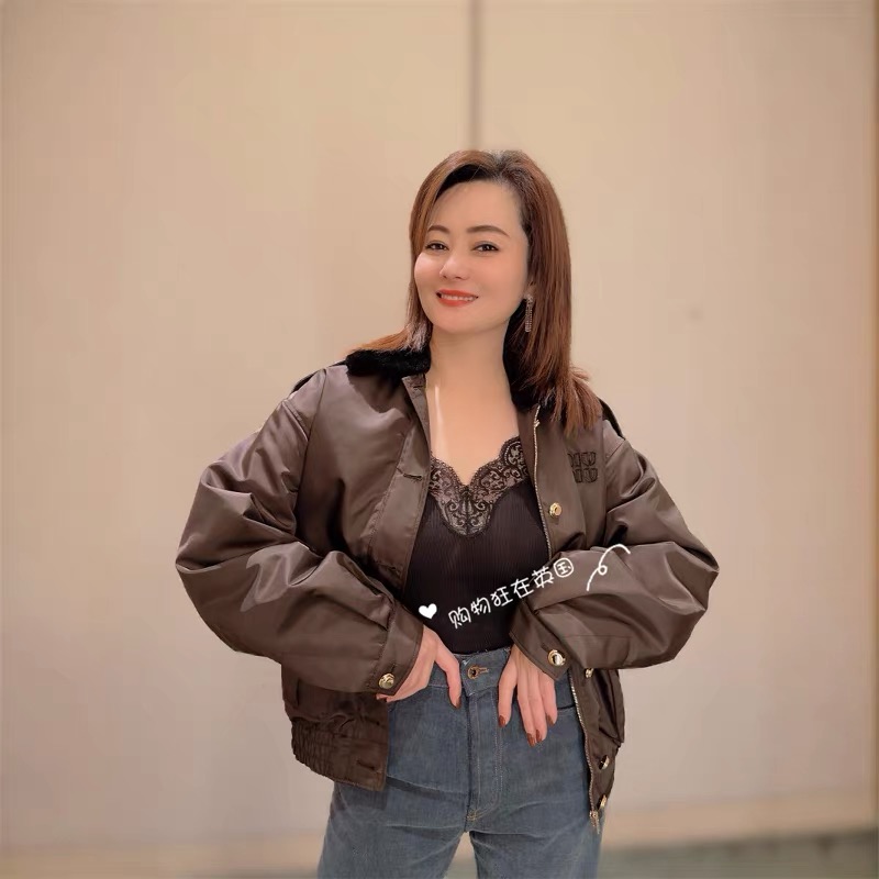 Brown-Faux-Leather-Bomber-Jacket-with-Black-Fur-Collar-for-W