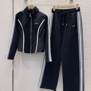 Women's-Black-Zip-Up-Athletic-Jacket-and-Pant-Set-with-White