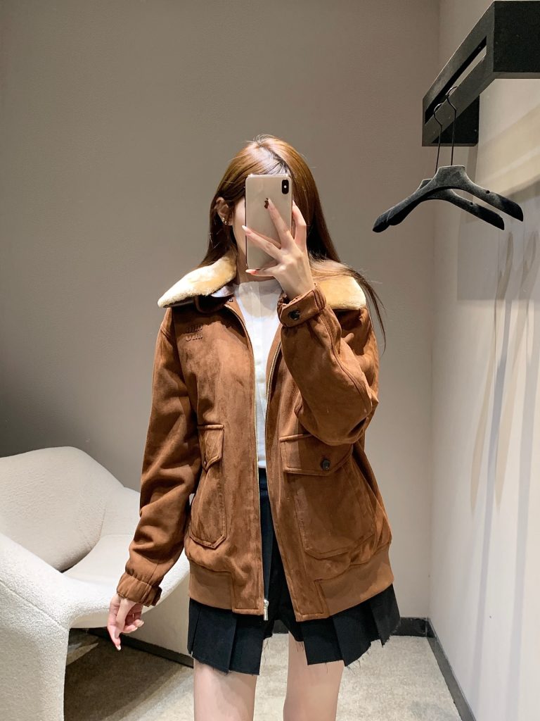 Brown-Faux-Suede-Bomber-Jacket-with-Shearling-Collar
