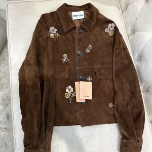 Miu-Miu-Brown-Suede-Jacket-with-Floral-Embroidery-Women's