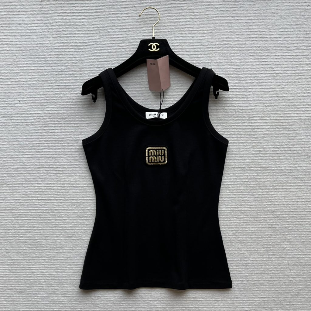 Miu-Miu-Women’s-Cotton-Logo-Tank-Top-Black-and-White-Duo-S