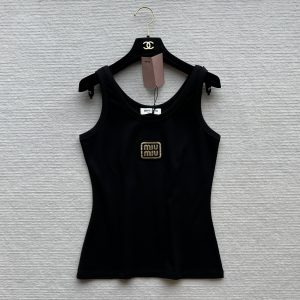 Miu-Miu-Women's-Cotton-Logo-Tank-Top-Black-and-White-Duo-S