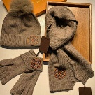 LV gloves set Beige scarf Top Quality Yupoo