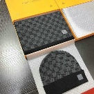 LV hat scarf set Grey scarf Top Quality Yupoo
