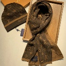 LV scarf gloves Brown scarf Top Quality Yupoo