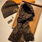 LV scarf hat set Brown scarf Top Quality Yupoo