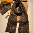 LV scarf hat set Brown scarf Top Quality Yupoo