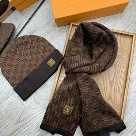 LV scarf set Brown scarf Top Quality Yupoo