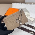 card holder Togo grained leather card holder Beige Size 11.9x8.3cm