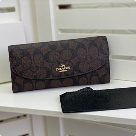 clutch bag Coach envelope multifunction wallet with coin pouch Brown Size 20x10x4cm