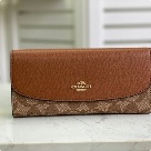 clutch bag Coach envelope style long wallet Brown Size 20x10x4cm