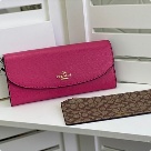 clutch bag Coach envelope style Burgundy Size 20x10x4cm