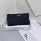 clutch bag Dior zip around long wallet Navy Size 19x10cm