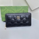 clutch bag Gucci GG Marmont zip around Black Size 19x10cm