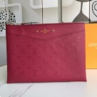 clutch bag Louis Vuitton Monogram Empreinte Burgundy Size 29.5x21