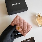 card holder CHANEL classic flap card holder Beige Size 7.5x11.3x2.1cm
