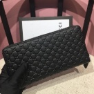 clutch bag zip around wallet Black Size 19x10cm