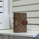 men's wallet Coach medium zip around wallet Brown Size 13.5x9x3cm