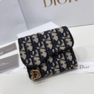 men's wallet Dior Saddle pattern fabric wallet Beige