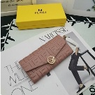 men's wallet Fendi embossed logo flap wallet Beige