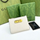 men's wallet Gucci leather compact wallet White Size 12.5x9x2cm