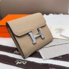 men's wallet Hermes Constance Beige Size 14x12cm