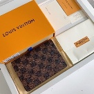 men's wallet Louis Vuitton Damier Ebène Brown Size 10x14cm