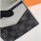 men's wallet Louis Vuitton damier graphite bifold Black Size 11x9cm