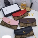 men's wallet long bi fold wallet Brown