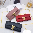 men's wallet long wallet Burgundy