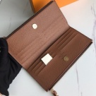 men's wallet zipper wallet Brown Size 21x9x2cm