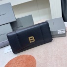 wallet Balenciaga hourglass flap Black Size 10.9x7.9x4.8cm 001