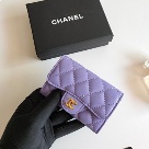 card holder Chanel classic flap card holder White Size 7.5x11.3x2.1cm