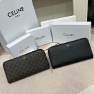 wallet CELINE zip around long wallet Black Size 11.5x10x3cm