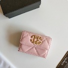 wallet Chanel quilted lambskin small wallet Beige