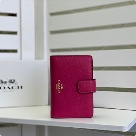 wallet Coach medium bifold Burgundy Size 15x11cm