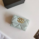 card holder Chanel classic quilted lambskin card holder Beige