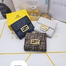 wallet Fendi FF logo buckle compact wallet Black