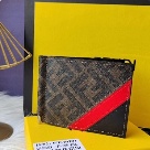 wallet Fendi bi fold with money clip Brown