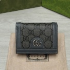 wallet Gucci GG Supreme short wallet Grey Size 11x8x2cm