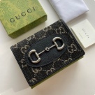 wallet Gucci short wallet Black Size 11x8.5x3cm