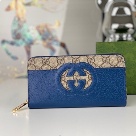 wallet Gucci zip around wallet Blue Size 10x3cm