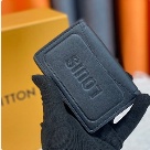 wallet Louis Vuitton Black Size 7.5x11x1cm