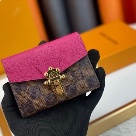 wallet Louis Vuitton compact flap wallet Burgundy Size 12x9x2cm